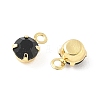 Brass Glass Charms KK-C097-08G-04-2