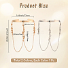 2Pcs 2 Colors Bohemia Style Tassel Alloy Upper Arm Open Cuff Bangles for Women BJEW-CY0001-03A-2