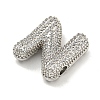 Platinum Plated Brass Micro Pave Cubic Zirconia Pendants KK-L073-001P-N-2