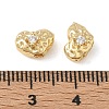 Brass Micro Pave Clear Cubic Zirconia Beads CU-CBAC675-09G-3