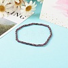 Faceted Rondelle Natural Garnet Beads Stretch Bracelets BJEW-JB06383-01-2