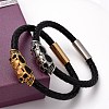 Retro Leather Cord Bracelets BJEW-F210-06-1