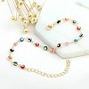 Christmas Brass Evil Eye Enamel Link Chain Anklets for Women WGC2D50-02-2