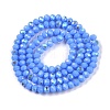 Electroplate Opaque Solid Color Glass Beads Strands EGLA-A044-P4mm-L17-2