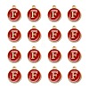 Golden Plated Alloy Enamel Charms X-ENAM-S118-03F-2