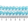 Electroplate Transparent Glass Beads Strands EGLA-A035-T8mm-A08-4