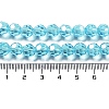 Electroplate Transparent Glass Beads Strands EGLA-A035-T8mm-A08-4