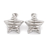 Non-Tarnish 304 Stainless Steel Stud Earrings EJEW-H013-04P-1