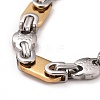 Vacuum Plating 304 Stainless Steel Oval Link Chains Necklace STAS-E160-23GP-2
