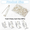 120Pcs 4 Styles Iron Brooch Findings IFIN-SP0001-33S-2