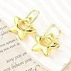 Star Brass Hoop Earrings for Women EJEW-U057-06C-01G-3