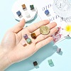 12Pcs 6 Styles Natural Indian Agate & Rose Quartz & Tiger Eye & Amethyst & Green Aventurine & Sodalite European Beads G-CJ0001-84-4