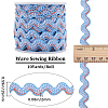 10 Yards Polyester Wave Ribbon OCOR-GF0003-14D-2