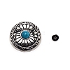 1-Hole Alloy & Turquoise Decorative Rivets LS-PALLOY-WH0092-11A-P-1