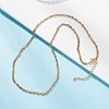 304 Stainless Steel Singapore Chain Necklaces for Women NJEW-JN05592-5
