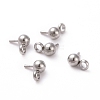 Non-Tarnish 304 Stainless Steel Ball Stud Earring Post STAS-Z035-01B-P-1