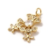 Brass Micro Pave Cubic Zirconia Pendants LS-KK-K358-01A-G-2