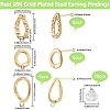 18Pcs 3 Styles Brass Stud Earrings KK-BBC0018-60-2