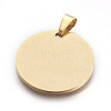 304 Stainless Steel Stamping Blank Tag Pendants Ion Plating(IP) STAS-L218-03G-2