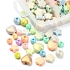 260Pcs 5 Style Spray Painted Opaque Acrylic Beads SACR-YW0001-32-4