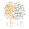 40Pcs 4 Styles Ion Plating(IP) 304 Stainless Steel S-Hook Clasps STAS-UN0061-24-1