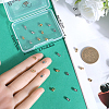 80Pcs 2 Colors Brass Bead Tips KK-BBC0023-36-3