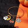 Halloween Theme Adjustable Stainless Steel Bangles BJEW-JB10786-2