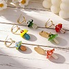 Alloy Stud Earrings AL-CBA6127-01G-1