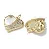 Brass Micro Pave Cubic Zirconia Pendants KK-G485-34G-G-2