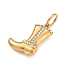 304 Stainless Steel Rhinestone Pendants FIND-T075-07G-2