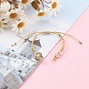 Polyester & Nylon Thread Braided Beaded Bracelet Making AJEW-JB00945-01-4