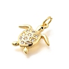 Brass Micro Pave Cubic Zirconia Pendants LS-KK-Q040-02G-G-2
