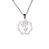 Non-Tarnish 304 Stainless Steel Pendant Necklaces PW-WG57218-08-1