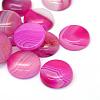 Dyed Natural Striped Agate/Banded Agate Cabochons G-R348-20mm-03-1