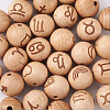 Natural Undyed Beech Beads WOOD-BT0001-04-4