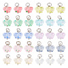 100Pcs 10 Style Transparent Acrylic Pendants PALLOY-TAC0229-1