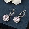 925 Sterling Silver Micro Pave Cubic Zirconia Hoop Earrings EJEW-B147-01B-06-2