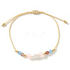 Pastel Gemstone & Imitation Pearl Beaded Bracelet AH6262-5