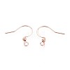 Long-Lasting Plated Brass French Hooks with Coil and Ball KK-K204-137RG-2