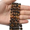 3-Color Natural Tiger Eye Beads Strands G-F809-A25-01-6