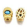 4-Hole Synthetic Turquoise Beads KK-S310-36A-2