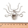 Halloween Alloy Rhinestone Adjustable Cuff Open Rings RJEW-P162-01P-3