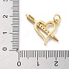 Rack Plating Brass Micro Pave Cubic Zirconia Pendants KK-Z071-88G-01-3