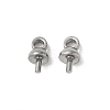 304 Stainless Steel Cup Pearl Peg Bails Pin Pendants STAS-L300-004B-P-1
