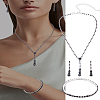1 Set Alloy & Rhinestone Teardrop Jewelry Set SJEW-LP0001-03-1