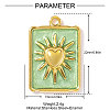 304 Stainless Steel Enamel Pendants STAS-OY002-41G-02-2