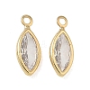 Brass Pave Cubic Zirconia Charms CU-CBABEB3-06G-03-1