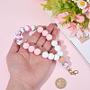 1Pc Silicone & Wood Pendant Decorations HJEW-BM0001-61E-3