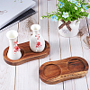 Gorgecraft 2Pcs 2-Slot Wooden Salt and Pepper Mill Tray DJEW-GF0001-66-4