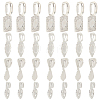 24Pcs 4 Style Rack Plating Brass Glue-on Flat Pad Bails KK-SC0004-50-1